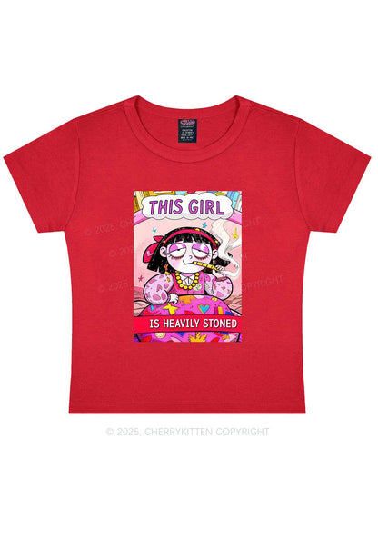 This Girl Is Heavily Stoned Y2K Baby Tee Cherrykitten