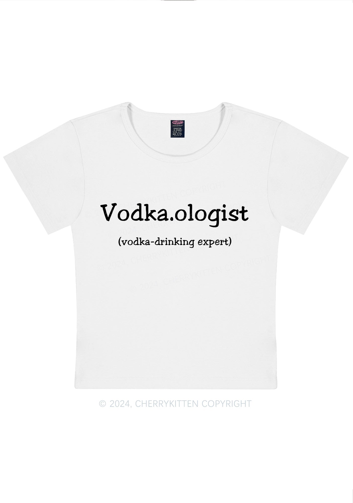 Curvy Vodka Drinking Expert Y2K Baby Tee Cherrykitten