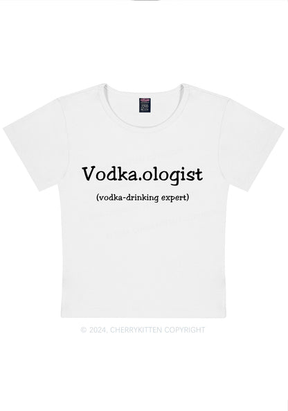 Curvy Vodka Drinking Expert Y2K Baby Tee Cherrykitten