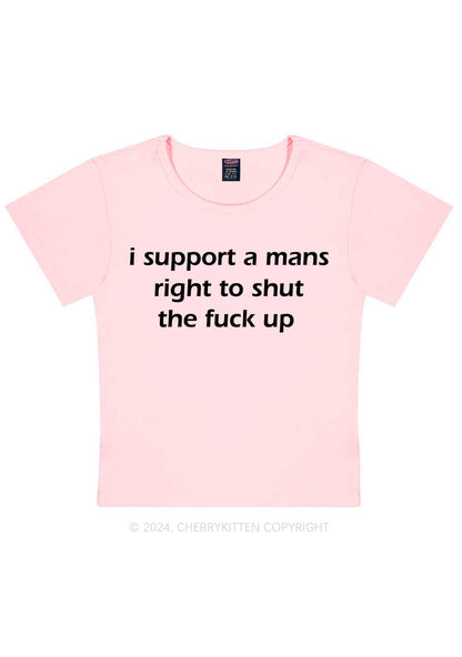 I Support A Mans Right Y2K Baby Tee Cherrykitten