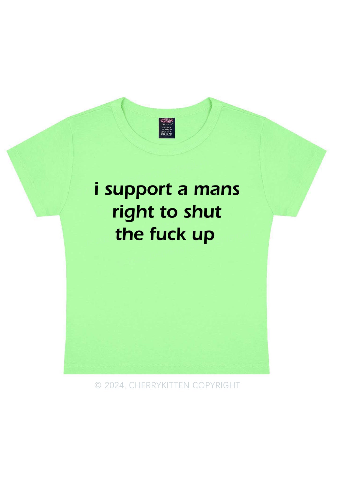 I Support A Mans Right Y2K Baby Tee Cherrykitten