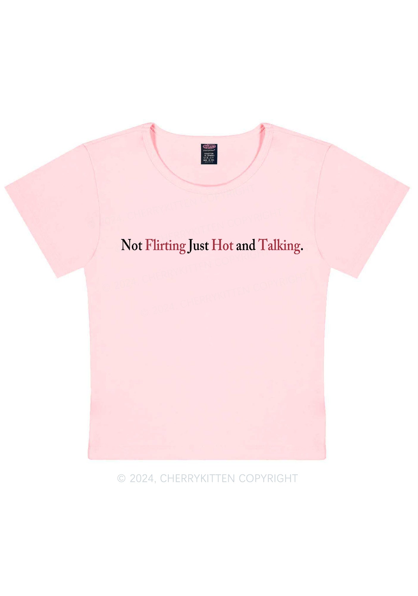 Just Hot And Talking Y2k Baby Tee