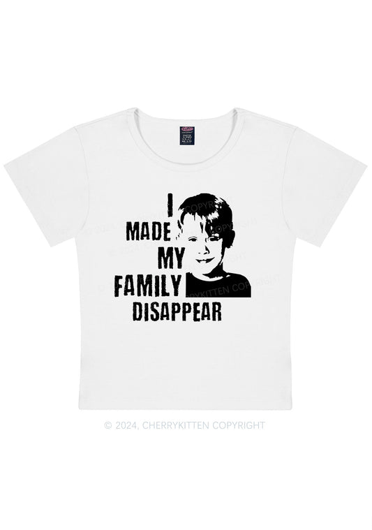 Christmas Family Disappear Y2K Baby Tee Cherrykitten