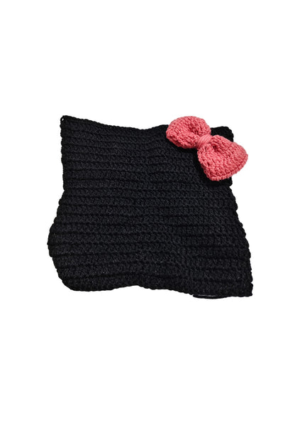 Bow Cat Ears Knit Beanie Y2K Hat Cherrykitten