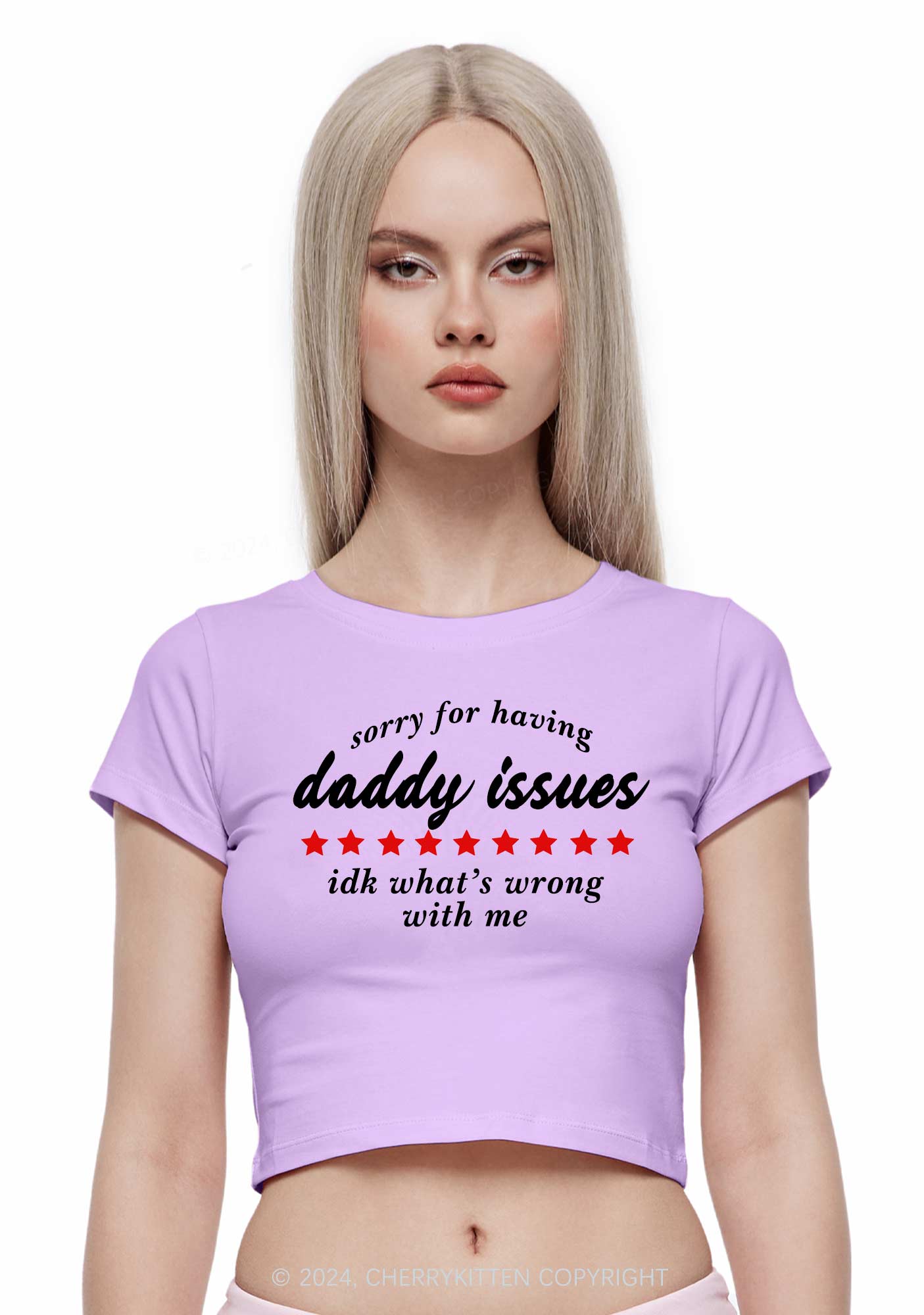 Sorry For Having Daddy Issues Y2K Baby Tee Cherrykitten