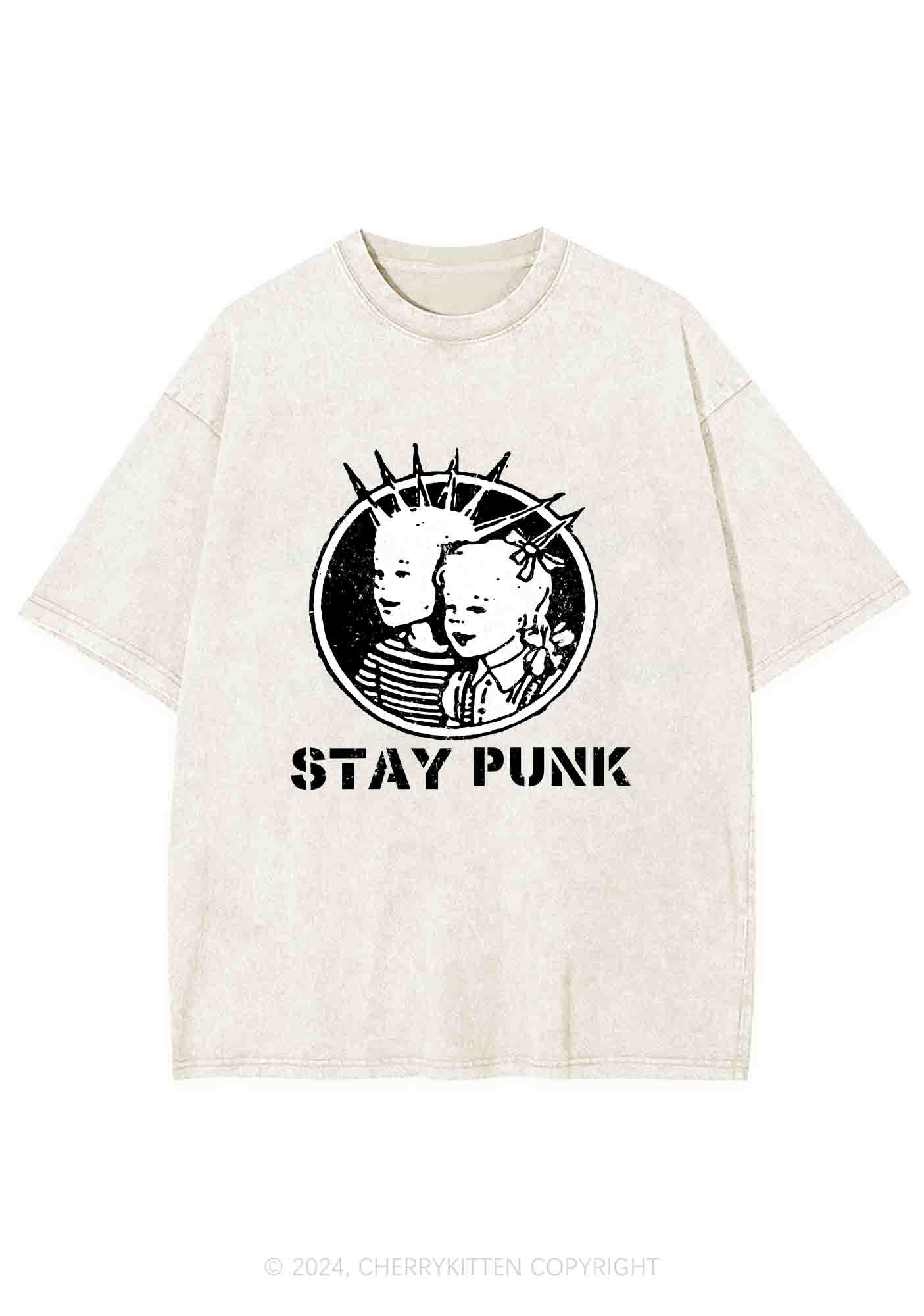 Kids Stay Punk Y2K Washed Tee Cherrykitten