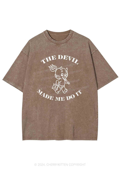The Devil Made Me Do It Y2K Washed Tee Cherrykitten
