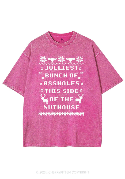 Christmas Jolliest Christmas Y2K Washed Tee Cherrykitten