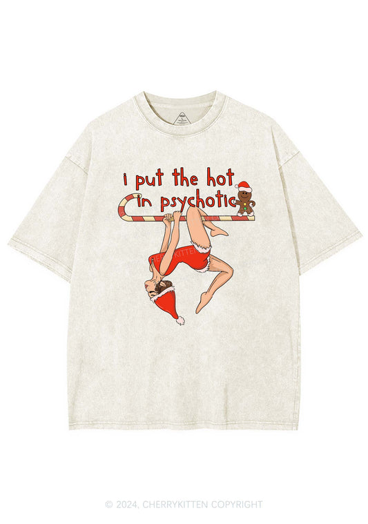 Christmas Yoga Girl Y2K Washed Tee Cherrykitten