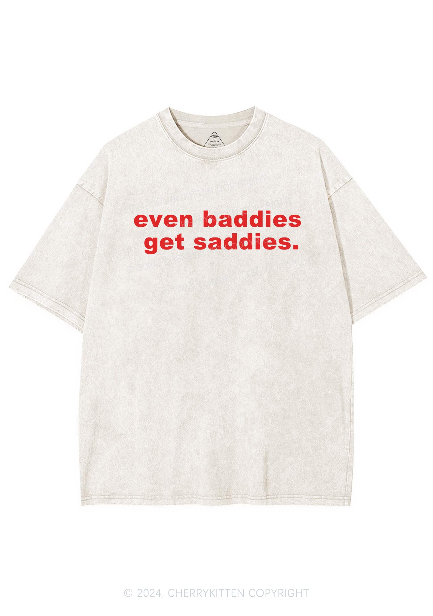 Baddies Saddies Y2K Washed Tee Cherrykitten