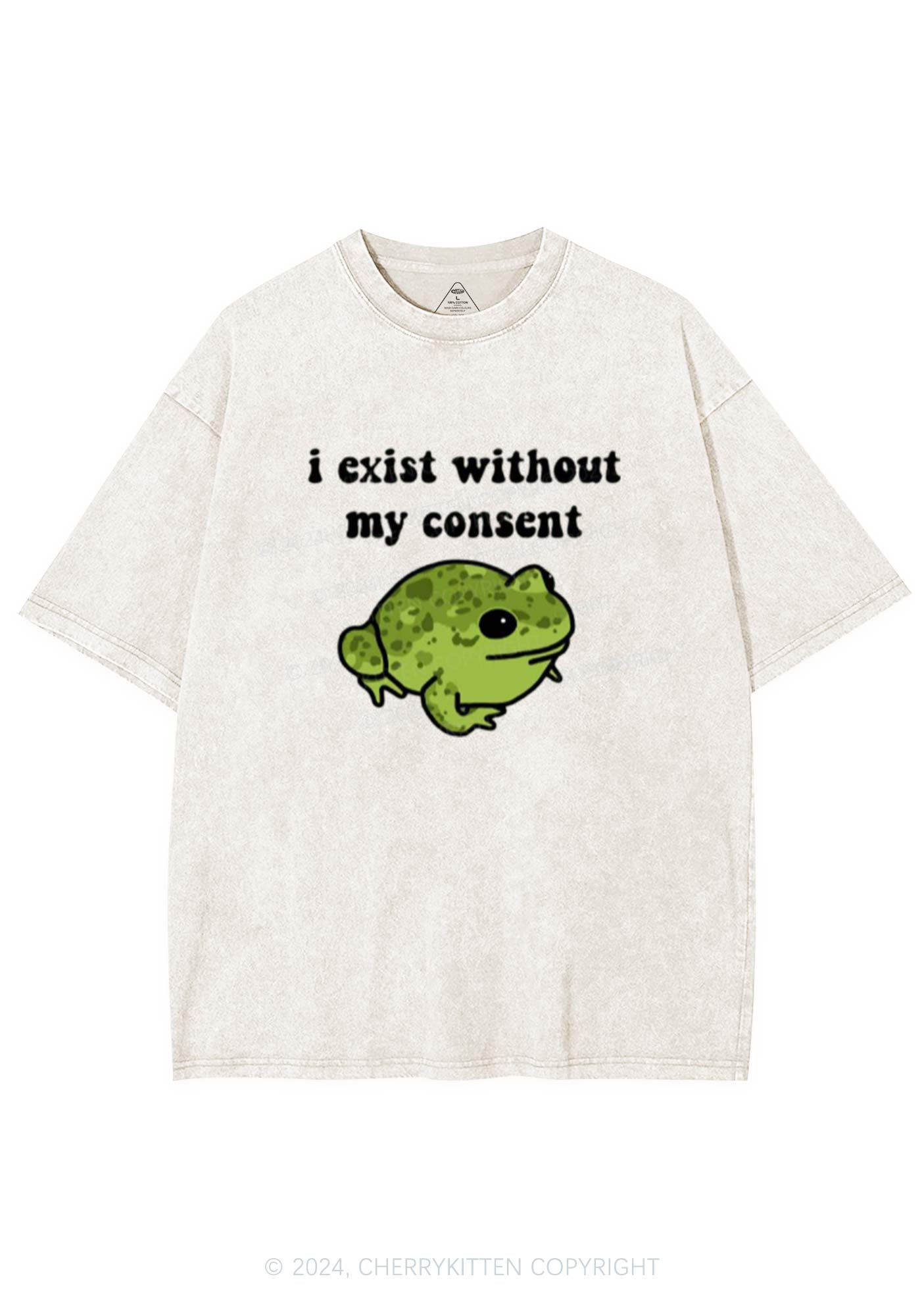 Exist Without My Consent Y2K Washed Tee Cherrykitten