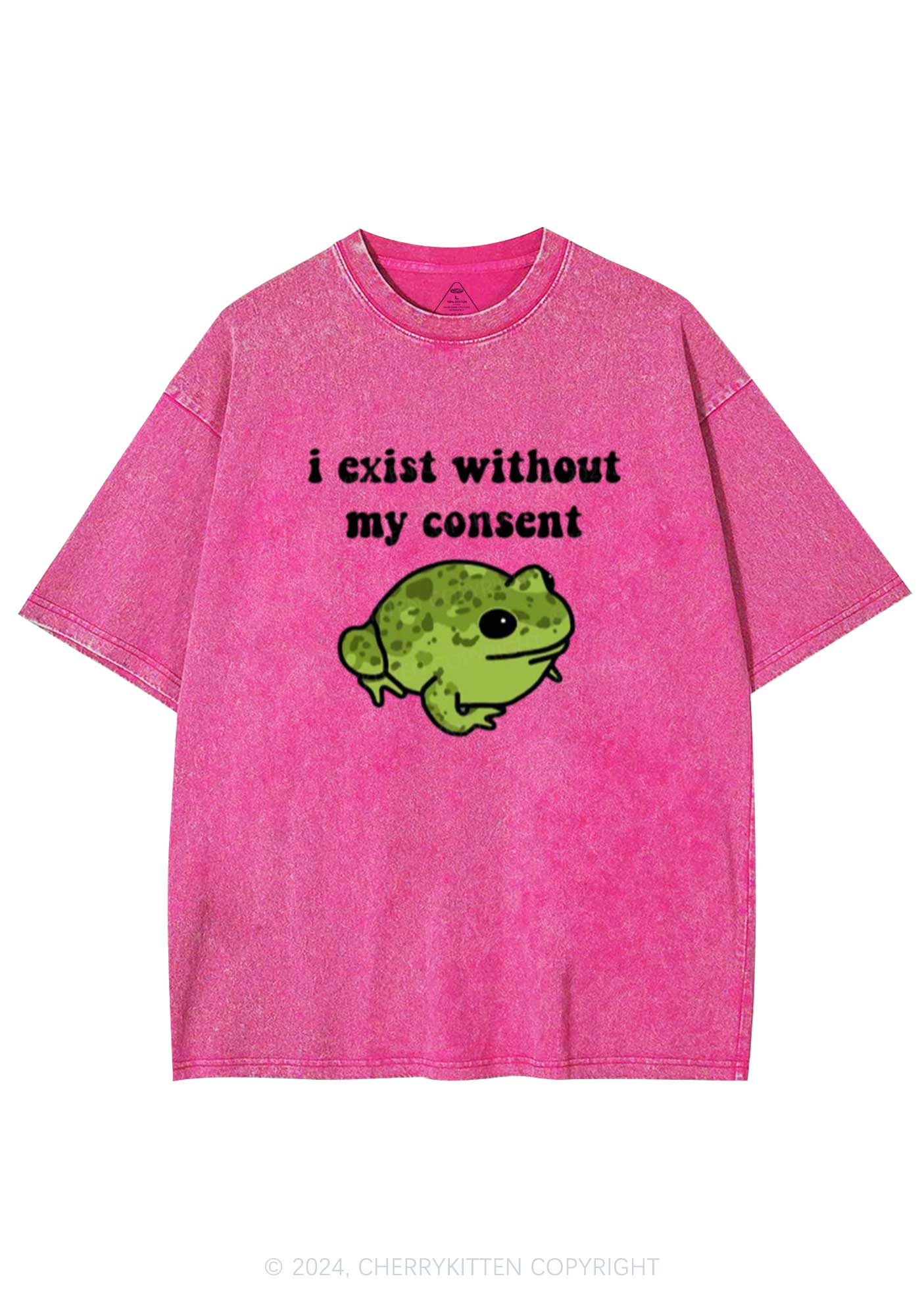 Exist Without My Consent Y2K Washed Tee Cherrykitten