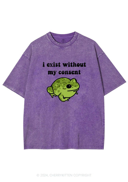 Exist Without My Consent Y2K Washed Tee Cherrykitten