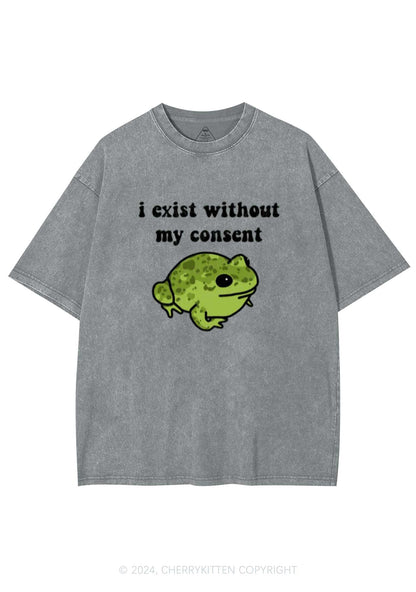 Exist Without My Consent Y2K Washed Tee Cherrykitten