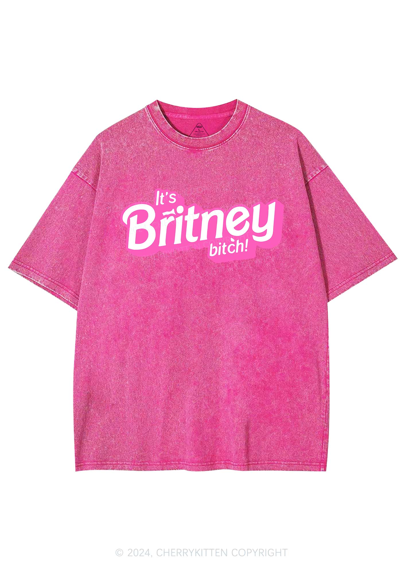 It's Britney Bixch Y2K Washed Tee Cherrykitten