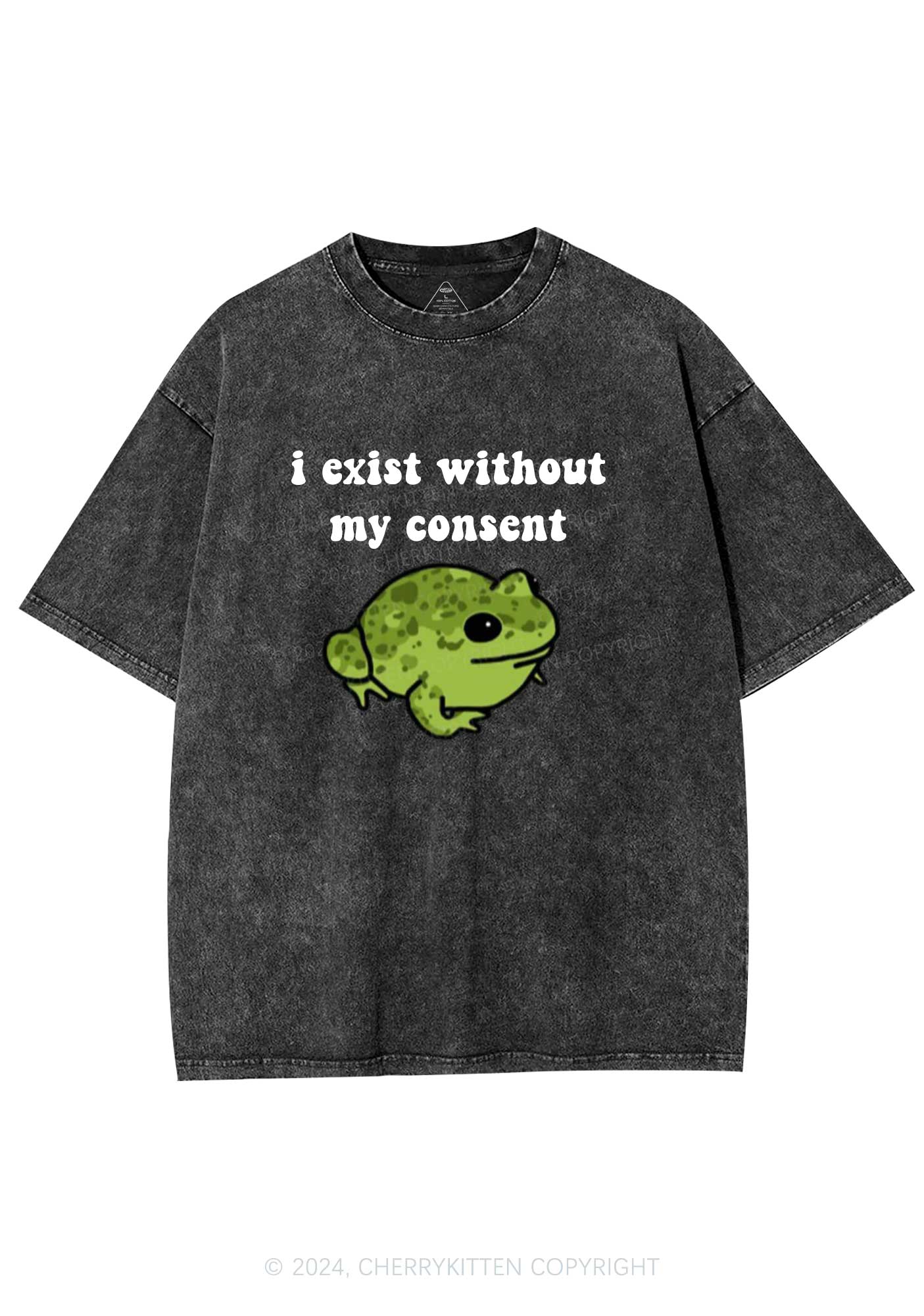 Exist Without My Consent Y2K Washed Tee Cherrykitten