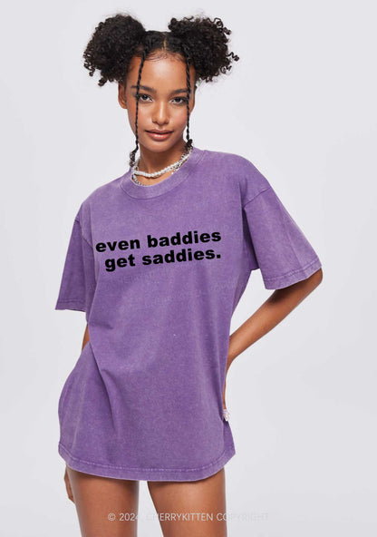 Baddies Saddies Y2K Washed Tee Cherrykitten