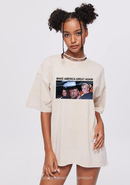 Make America Great Again Y2K Washed Tee Cherrykitten