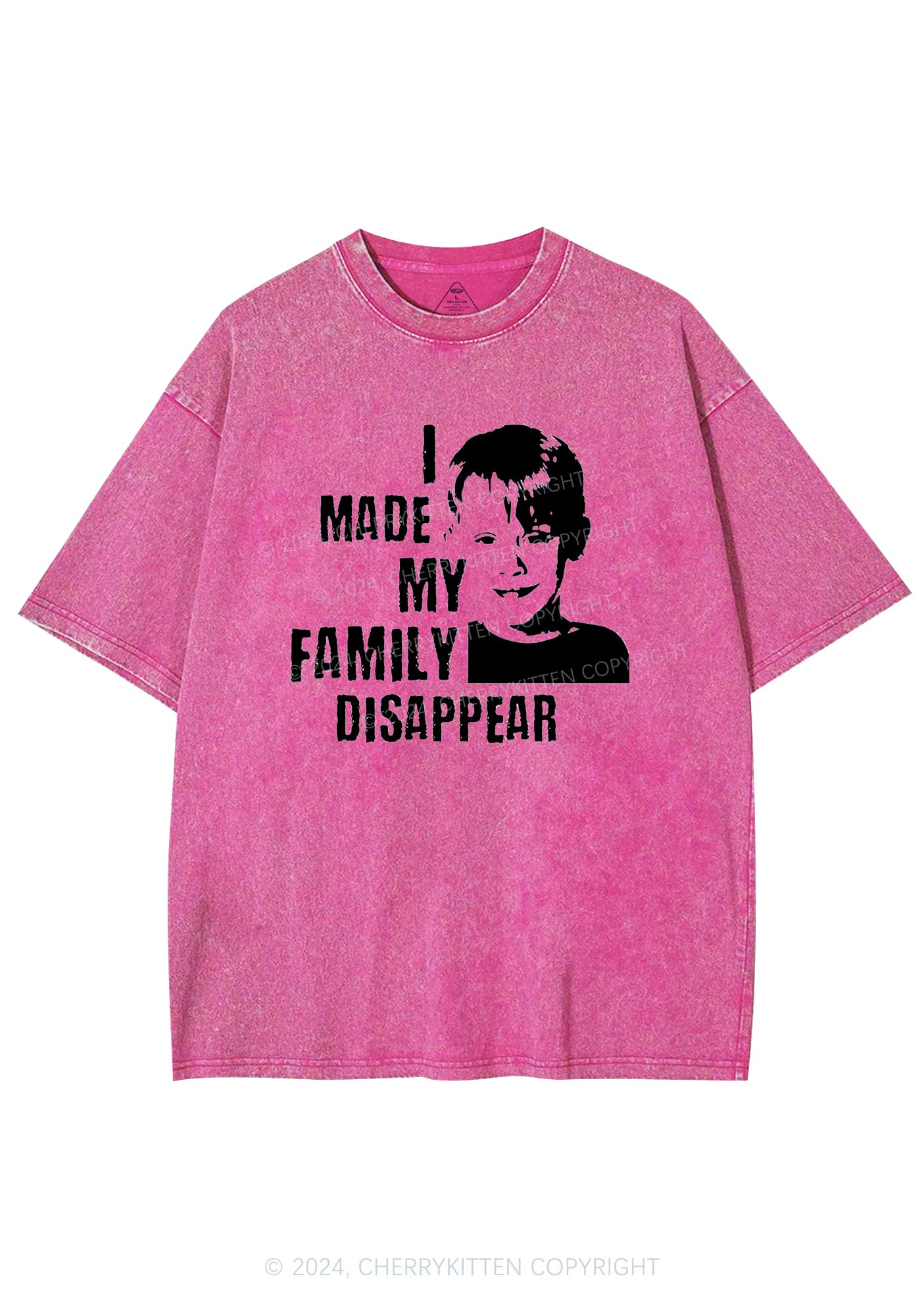 Christmas Family Disappear Y2K Washed Tee Cherrykitten