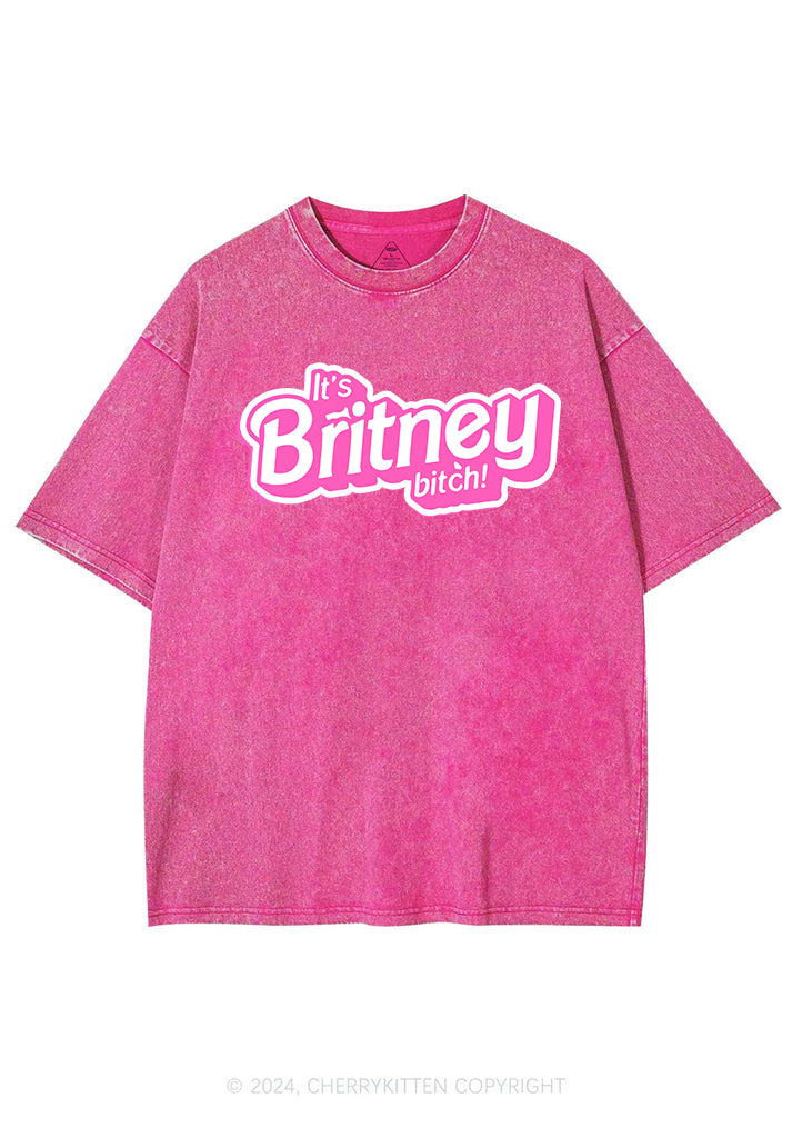 It's Britney Bixch Y2K Washed Tee Cherrykitten