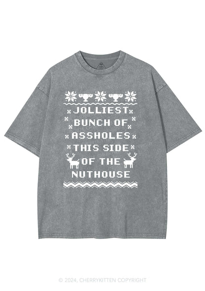 Christmas Jolliest Christmas Y2K Washed Tee Cherrykitten