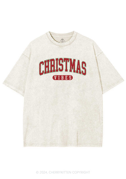 Christmas Vibes Y2K Washed Tee Cherrykitten