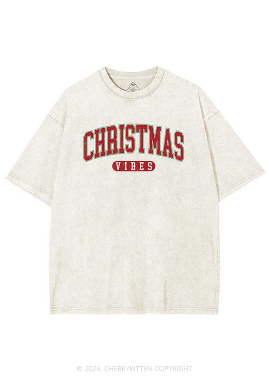 Christmas Vibes Y2K Washed Tee Cherrykitten