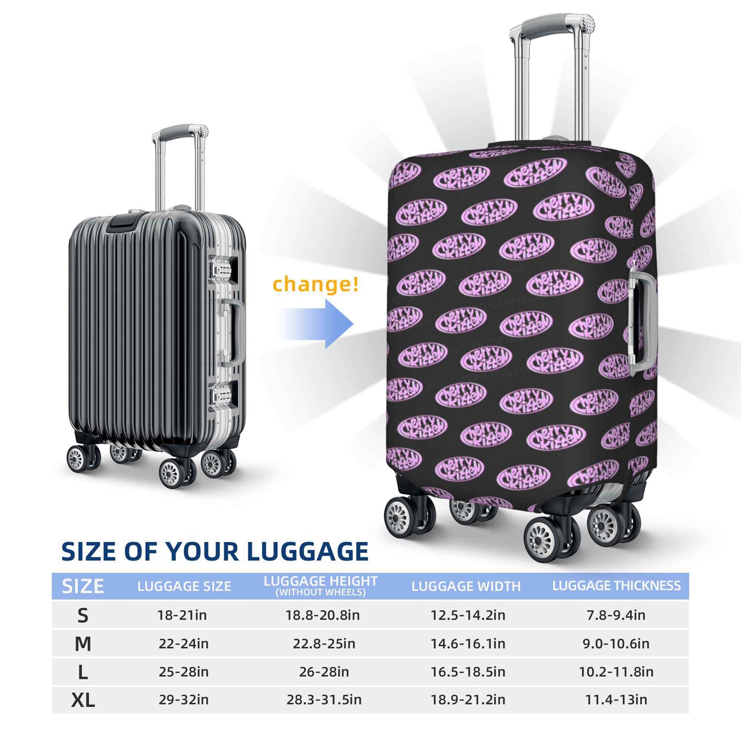 Chat Clown Y2K Luggage Cover Cherrykitten