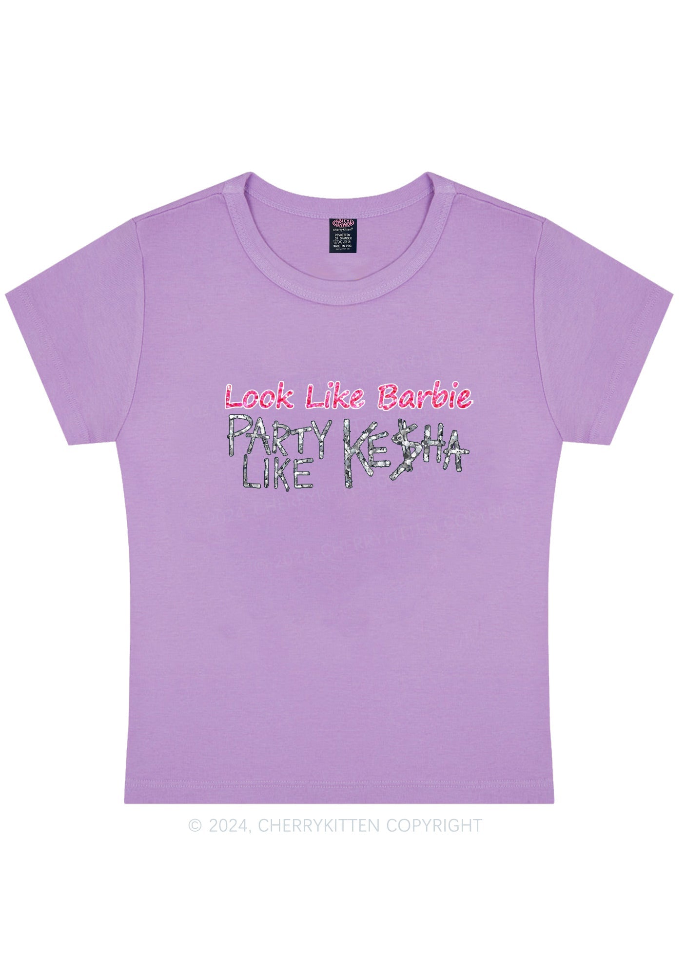 Party Like Kesha Y2K Baby Tee Cherrykitten