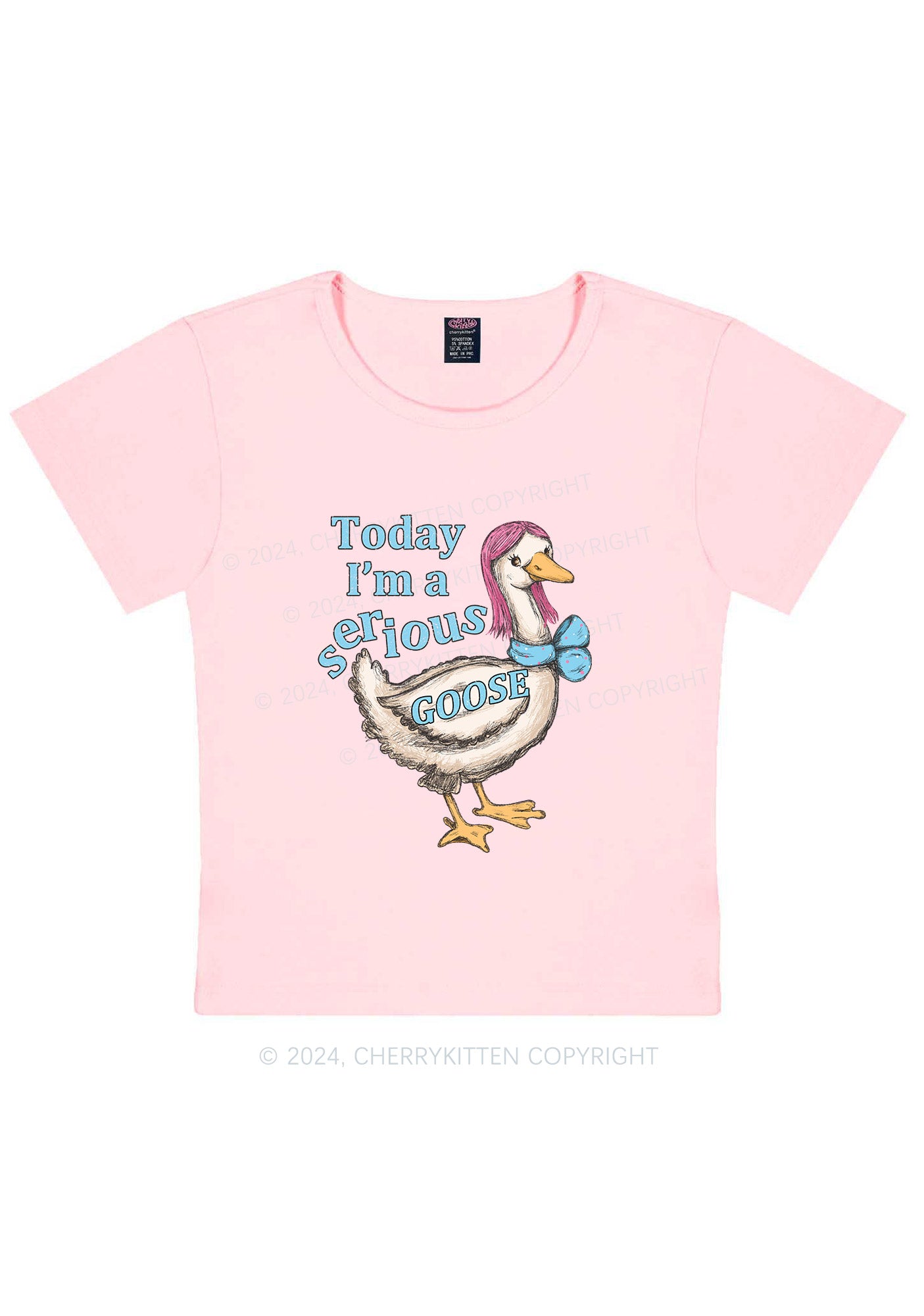 Serious Goose Y2K Baby Tee Cherrykitten