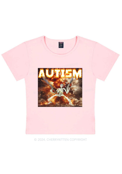 Autism Y2K Baby Tee Cherrykitten