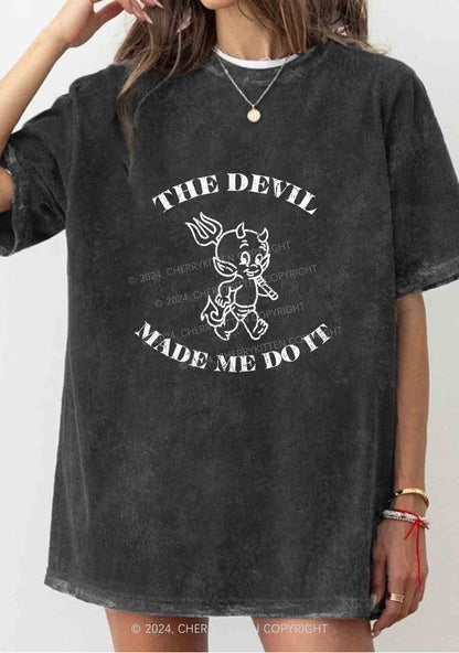 The Devil Made Me Do It Y2K Washed Tee Cherrykitten