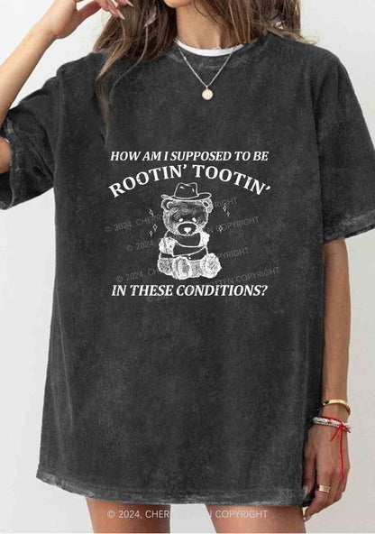 I Supposed To Be Rootin' Tootin' Y2K Washed Tee Cherrykitten