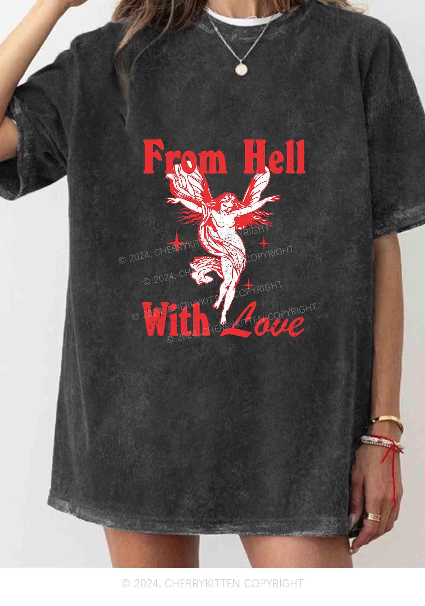 From Hall With Love Y2K Washed Tee Cherrykitten