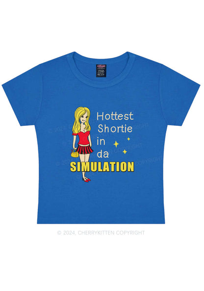 Hottest Shortie In Simulation Y2K Baby Tee Cherrykitten