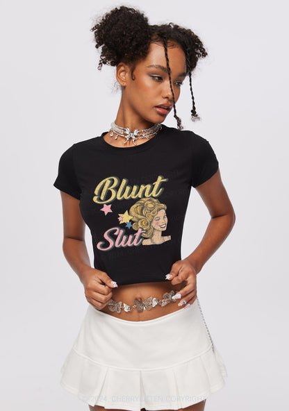 Blunt Slxt Y2K Baby Tee Cherrykitten