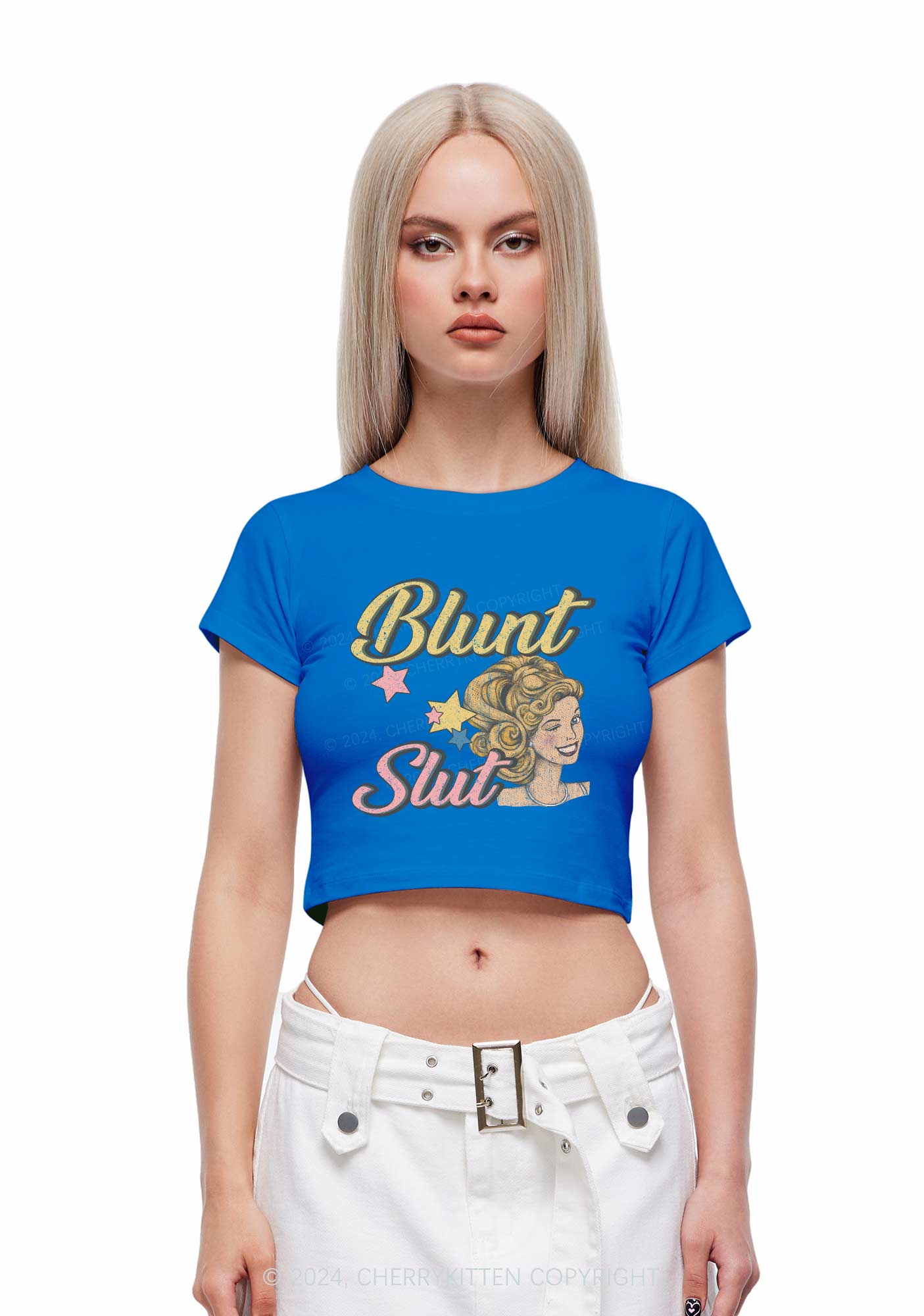 Blunt Slxt Y2K Baby Tee Cherrykitten