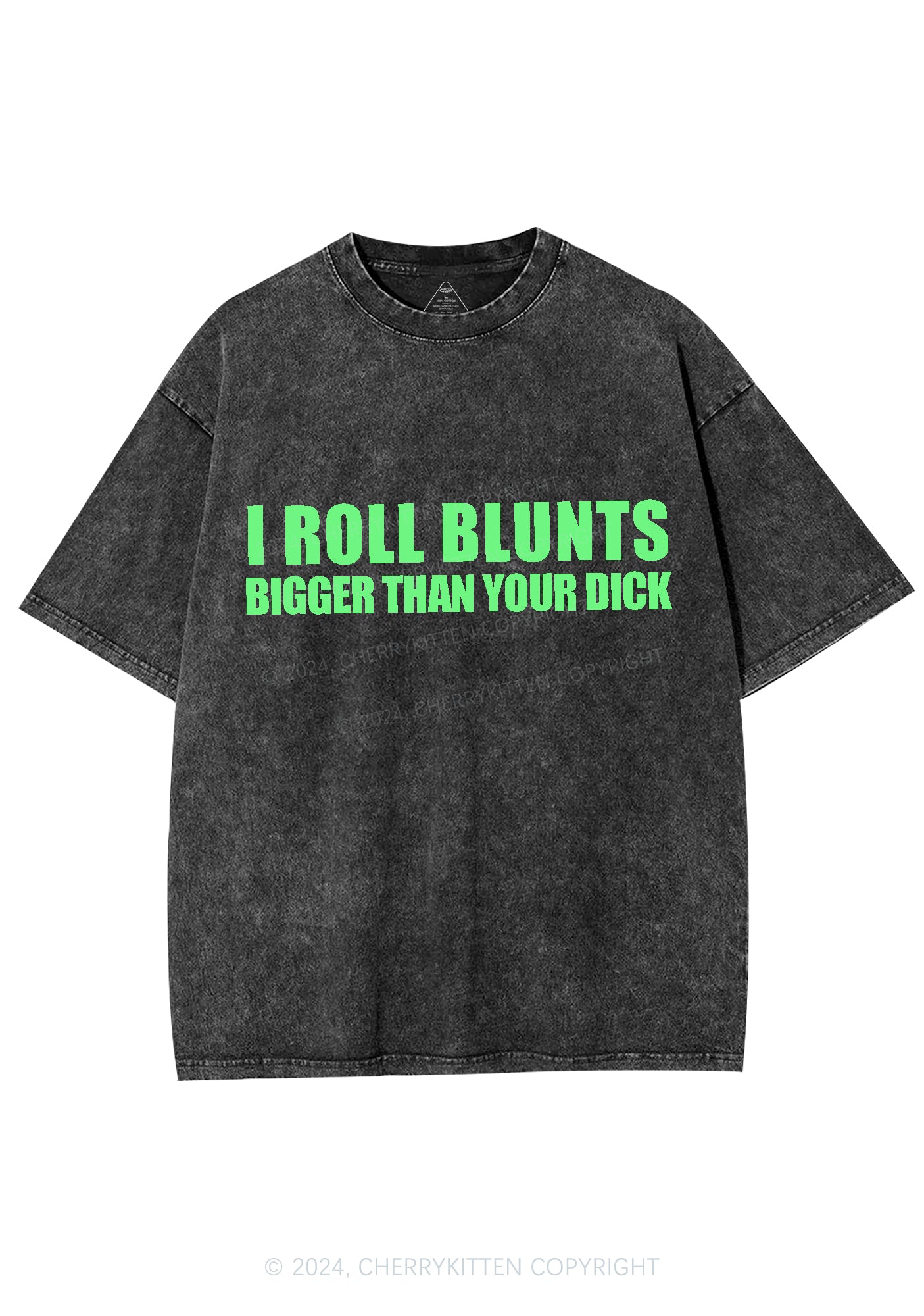 I Roll Blunts Y2K Washed Tee Cherrykitten