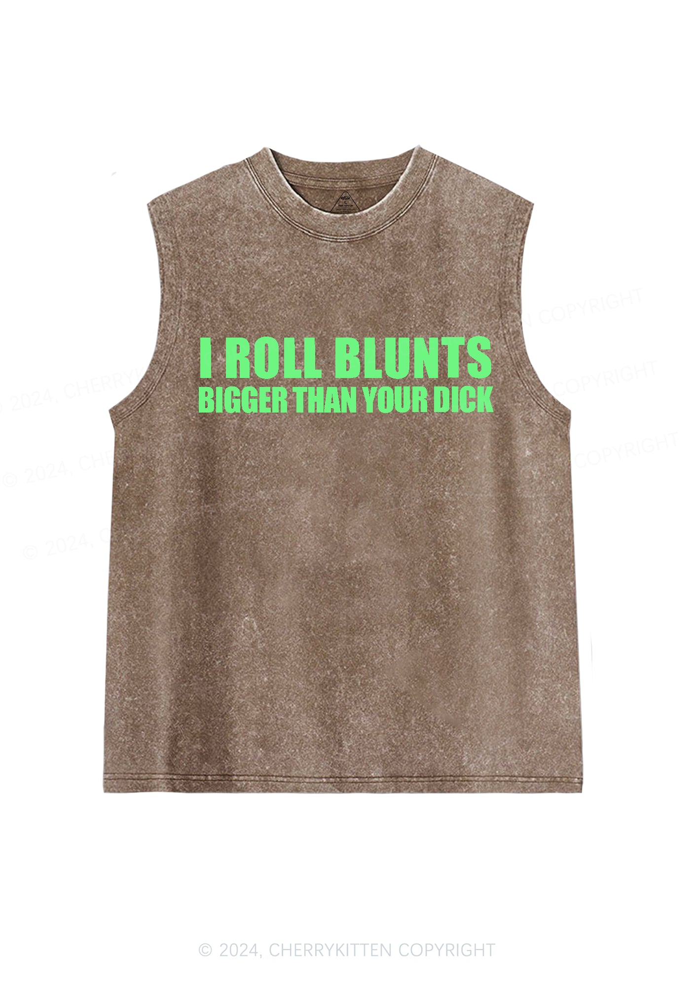 I Roll Blunts Y2K Washed Tank Cherrykitten