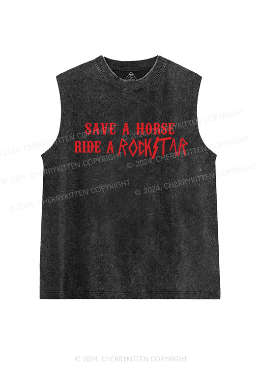 Ride A Rockstar Y2K Washed Tank Cherrykitten