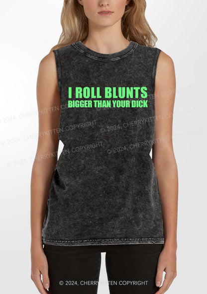 I Roll Blunts Y2K Washed Tank Cherrykitten