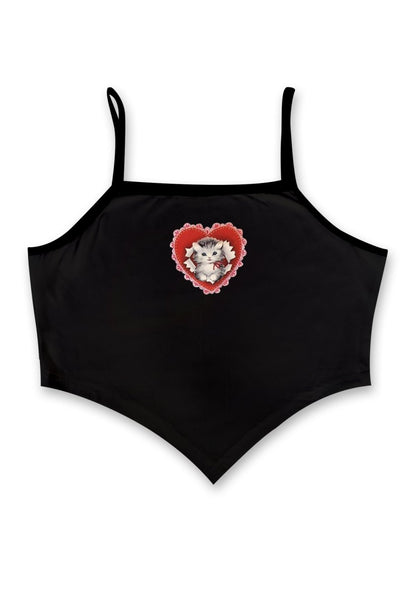 Be Loved Cat Bandana Crop Tank - cherrykittenBe Loved Cat Bandana Crop Tank