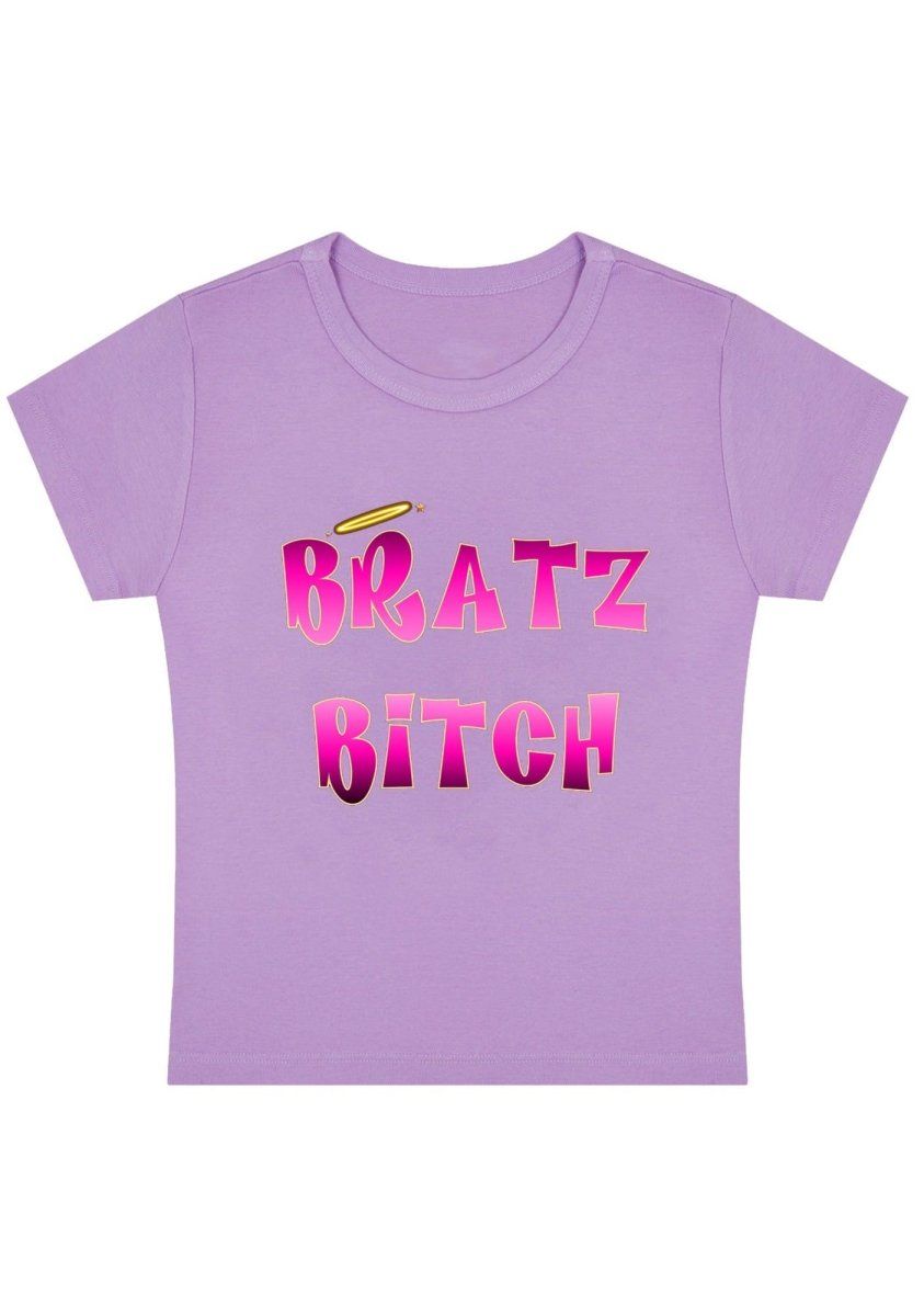 BRATZ BxxCH Y2K Baby Tee-cherrykitten-Baby Tees,Damn,Savage,Tops