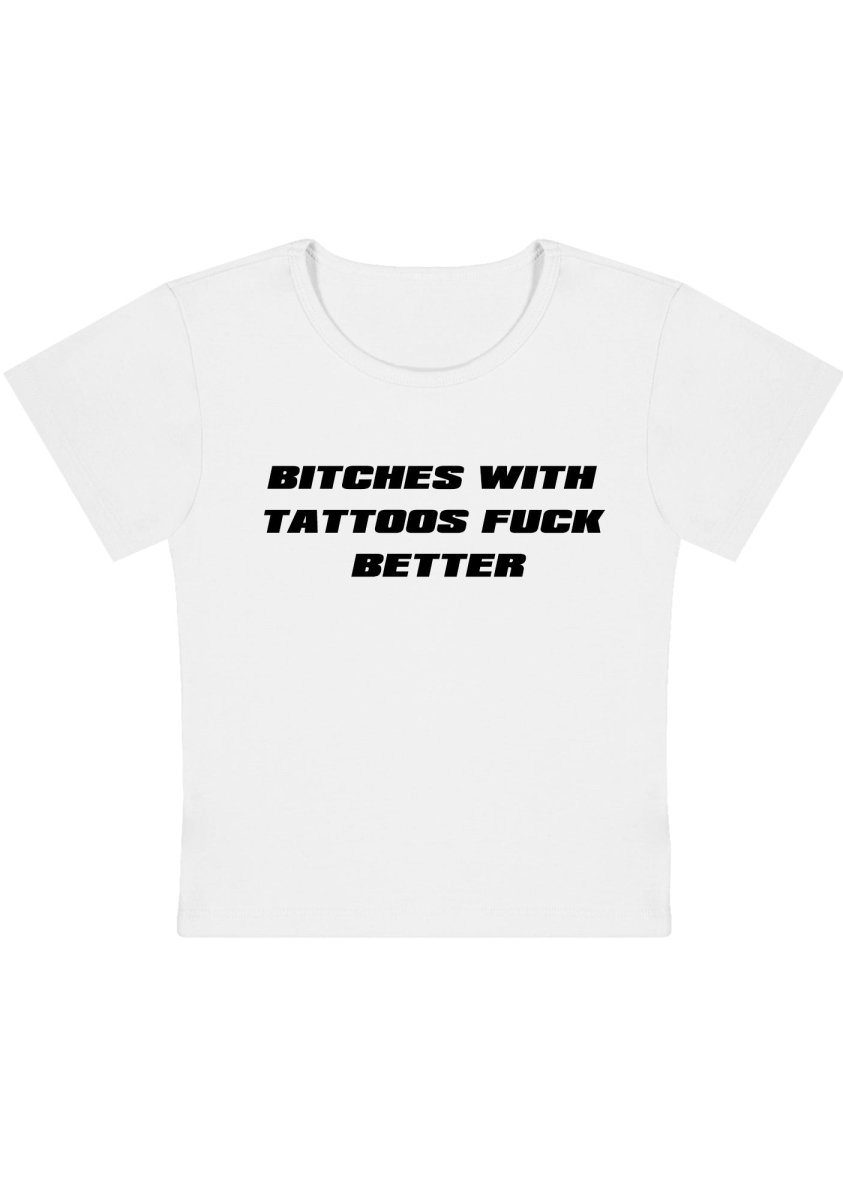 Cherrykitten Bxxches With Tattoos Fxxk Better Y2k Baby Tee for Sale