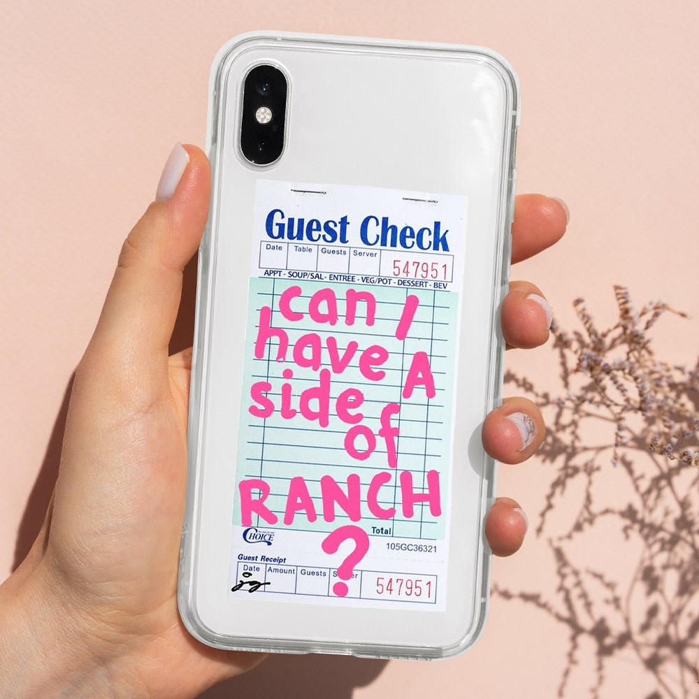 Can I Have A Side Of Ranch Transparent Phone Case - cherrykittenCan I Have A Side Of Ranch Transparent Phone Case