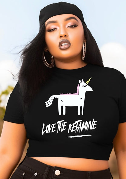 Curvy Love The K Pony Baby Tee - cherrykittenCurvy Love The K Pony Baby Tee