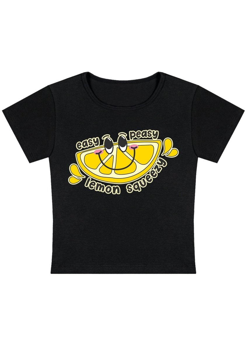 Easy Peasy Lemon Squeezy Y2K Baby Tee - cherrykittenEasy Peasy Lemon Squeezy Y2K Baby Tee