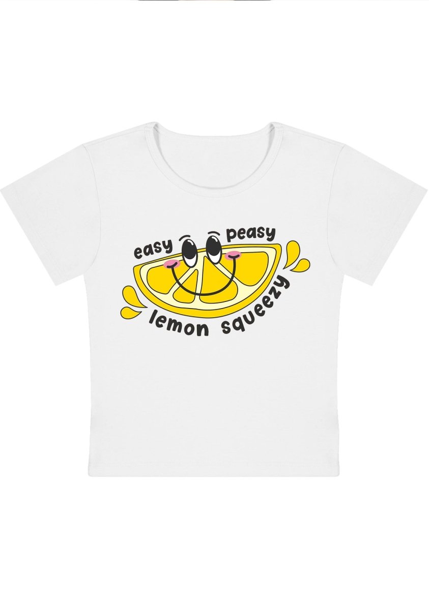 Easy Peasy Lemon Squeezy Y2K Baby Tee - cherrykittenEasy Peasy Lemon Squeezy Y2K Baby Tee