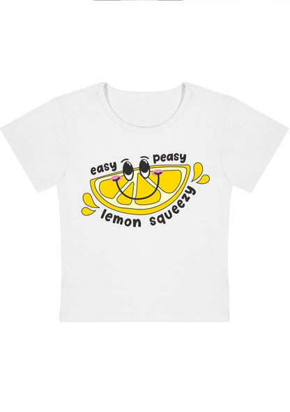 Easy Peasy Lemon Squeezy Y2K Baby Tee - cherrykittenEasy Peasy Lemon Squeezy Y2K Baby Tee