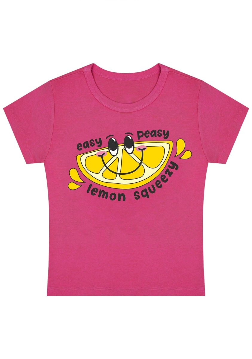 Easy Peasy Lemon Squeezy Y2K Baby Tee - cherrykittenEasy Peasy Lemon Squeezy Y2K Baby Tee